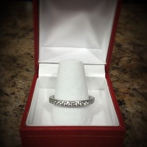 Ladies Stainless Steel CZ Band